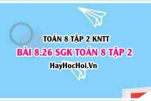 Bài 8.26 SGK Toán 8 tập 2 Kết nối tri thức